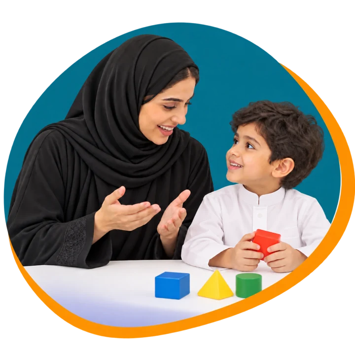 A parent and child sharing their needs during an initial consultation